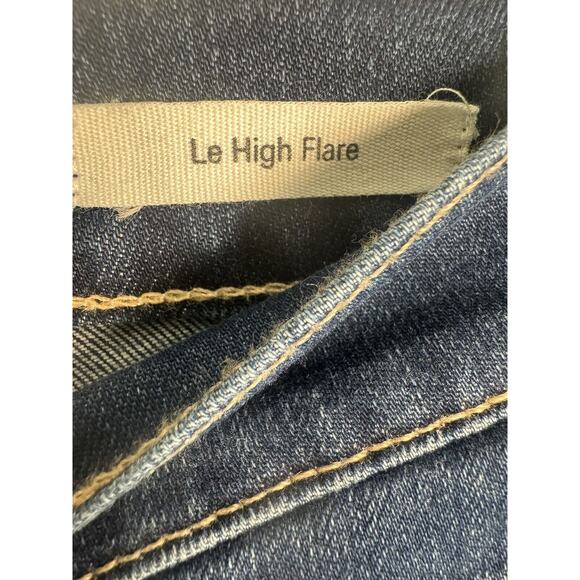 Frame Le High Flare Jeans In Dark Women’s Size 28 - Picture 6 of 15